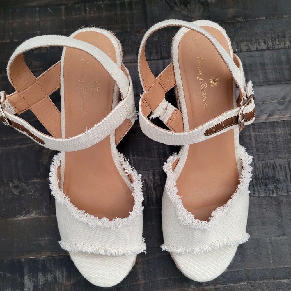 Tommy Bahama Wedge Sandals Womens Size 9.5